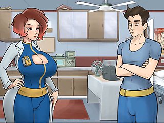 Nerdy girl in a sexy maid outfit gets steamy in Deep Vault sixty-nine