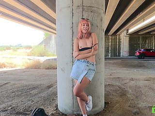 Risky Masturbation Under the Bridge