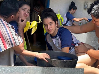 Horny Stepbrothers Fuck Latina MILF Roxxan Outdoors - Big Ass Creampie & Squirting