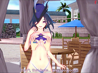 Clorinde POV blowjob bikini - Genshin Impact