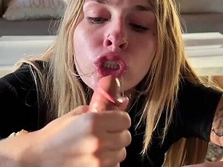 Sloppy blonde with big tits, Angel Youngs, is getting fucked