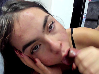 POV Facial, an Old and Perverted Stepfather and His Stepdaughter