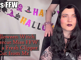 Halloween Witch Undercut Miss Ffw Gets a Fresh Clipper Cut From Mr