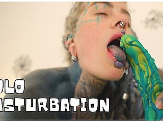 Heavily Inkd Teen Self Fucking Big Toy