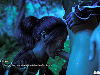 James Having Threesome With Two Evil Girls In Forest