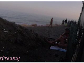 Flashing My Cock In Front Of My Stepdaughter In A Public Beach And She Helps Me Cumshot 2