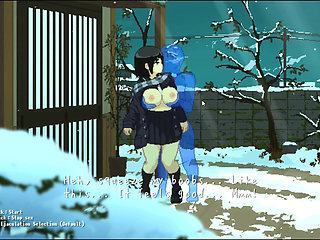 Hentai Game - Massive Tits Babe Rough Sex in Cold Weather