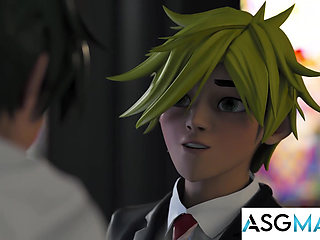 ASGMAX - Shocked Twink Kai Park Takes Facial in Hot Gay Threesome Initiation