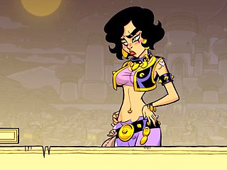 Goddess trainer gives a demonstration of herself