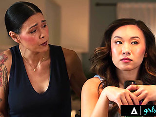 GIRLSWAY - Frustrated MILF Landlady Dana Vespoli Walks Around Naked To Evict Tenant Kimmy Kimm