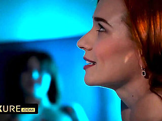 Hot Wife Threesome with Redhead Clemence - FFM Blowjob & Doggy Style