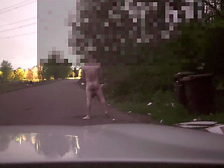 Naked jerk in road pt2