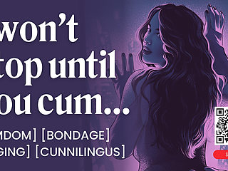 ASMR Audio Porn: Femdom Fucks Her Submissive Male On a First Date - Bondage & Edging - Erotic Audio Roleplay