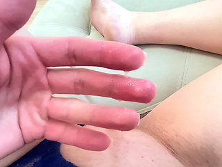 Super Wet Panties and Orgasm to Leg Jerking