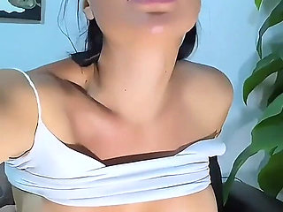 Busty Yoga MILF Fucked Hard on Couch, Cum on Belly and in Mouth