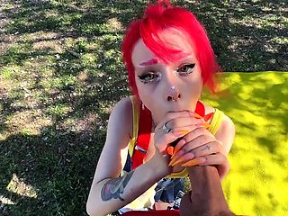 Outside Pokemon Battle Ash and Misty gets Hot an Wet