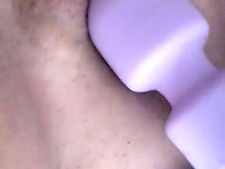 Curvy MILF in Ruffled Lingerie Masturbating with Wand Til She Cums