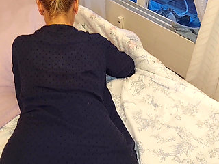 Amateur Blonde Mature Wife Enjoys Foot Fetish and Doggy Style