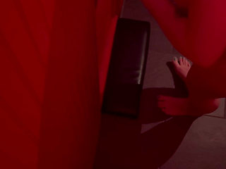 Lots of cum fills my panties at the gloryhole