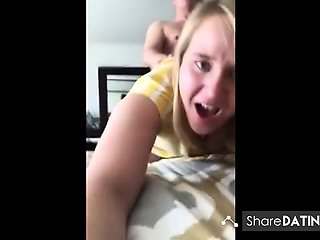 Blonde Amateur Enjoys Doggy-Style Pounding