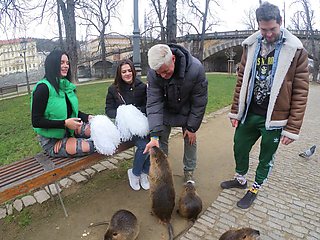 Cheerleader Serina Gomez gets her pussy licked by two guys in a steamy threesome