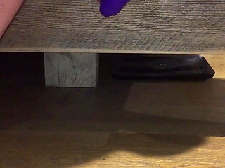 Milking Out Two Ruined Orgasms Using My Roommate's Vibrator with Lots of Loud Moaning