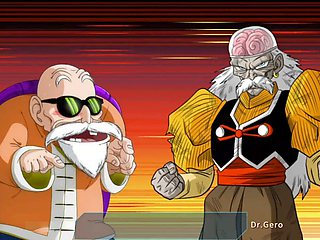 Big tits, old man, animation sex