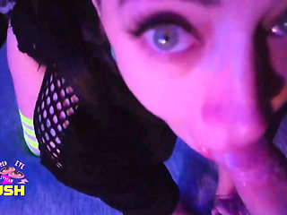 Envy X in Neon Thigh Highs