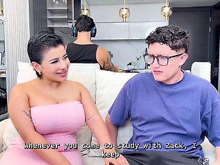 I Fuck My Best Friend's Big Ass Stepmom While He Plays Video Games - Naty Slim