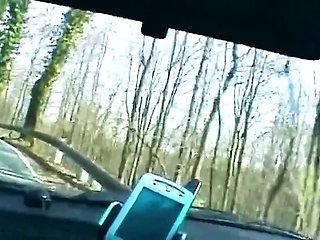 Blonde Amateur Sucks Cock and Shows Wet Pussy in Car