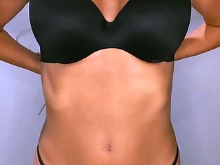 Brunette with big boobs teasing on webcam