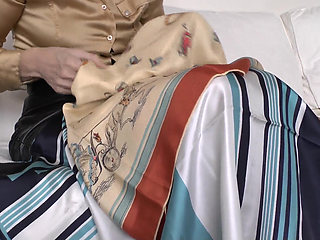 Cum on Stepmother's Silk Scarf, Lady Victoria Valente