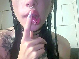 Beautiful teen brunette Jessica Sinn masturbates