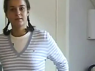 Amateur Teen Lenka First Time Porn Casting - 18 Year Old Brunette College Babe Strips Naked