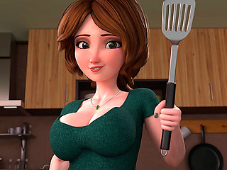 Aunt Cass Bends Over for Big Creampie