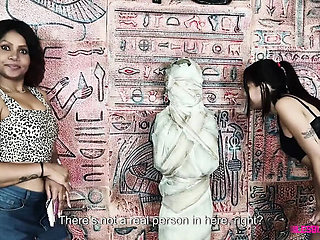 Lesbian Latina Teacher And Student Eating Pussy Close Up - Naughty Museum Mummy Curse Story