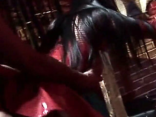 Brunette bizarrlady fuck her sex slave in dungeon