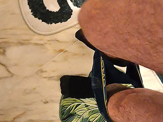 Handjob in the bathroom