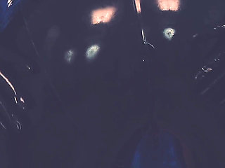 Big Natural Tits MILF in Latex Rubber Fetish Shiny Clothes.