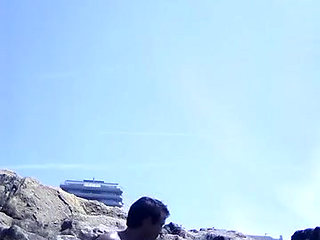 Very horny on the nudist beach