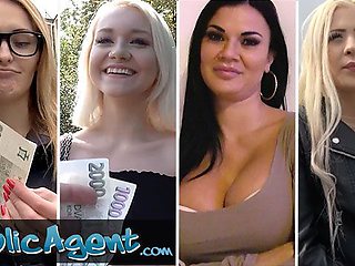 Cumshot trailer with squeaky Jasmine Jae and Martin Gun from Public Agent