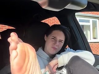 Maitresse Madelines solo foot fetish POV
