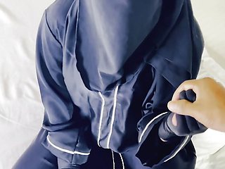 Desi young cheating wife Shabana bhabhi wearing a abaya hijab fucking hardcore indian boy webseries