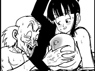 Hentai parody featuring an old man in the world of Dragon Ball Z