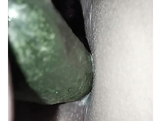 Cucumber Put in the Ass of a Female Friend