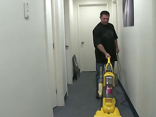 The Cleaning Guy Caught the Cute Babe Masturbating and She Lured Him Into Wild Sex