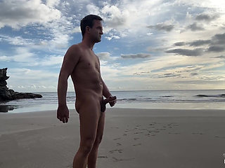 Tim Blesh Cumshot Outdoor on the Beach