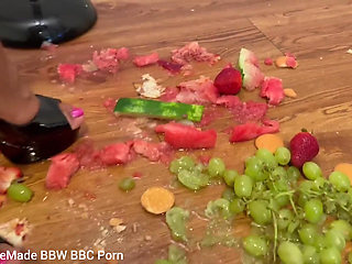Squashing Fruits in My Black High Heels