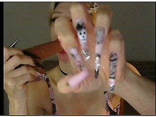 Halloween Nails And Sloppy Face. Cum On My Fucking Tongue. 3 Min En