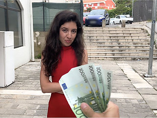 Cutie Plays Street Game and Gets Tempting Offer - Deepthroat, Rough Sex and Creampie